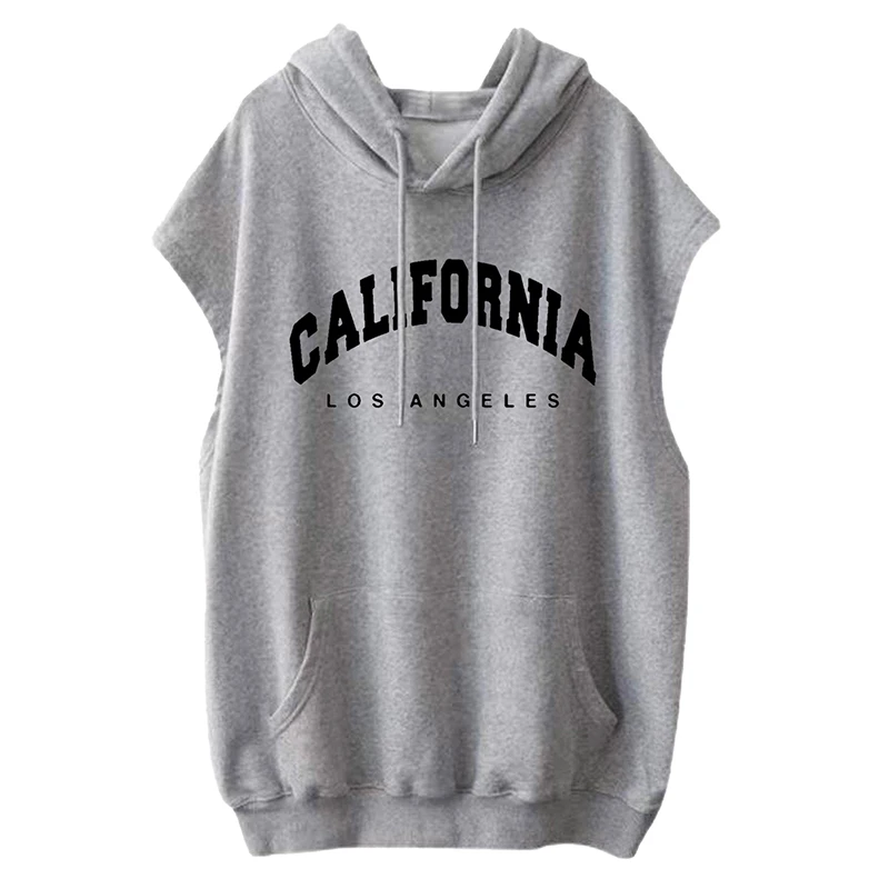 Custom All-Over Print Mens Loose Sleeveless Hoodie 320GSM thumbnail 3