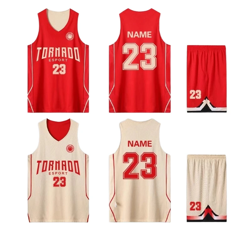 Custom All-Over Print Basketball Jersey Kit (Reversible option)