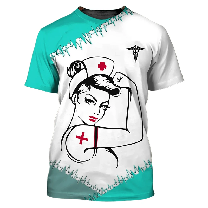 Custom All-Over Print Medical & Healthcare Scrubs T-Shirt thumbnail 12